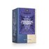 Photo of a pack Celebrating Friendships Tea Organic Herbal Spice Tea Blend. On the package is an illustration with floral background in purple with the inscription Happiness is Celebrating Friendships.