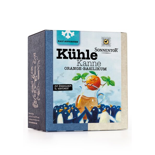 Kühle Kanne Orange-Basilikum Tee bio 0 g, Pyramidenbeutel